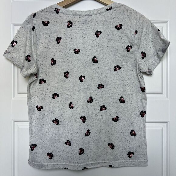 Disney Parks Minnie Mouse Hat Graphic Short Sleeve T Shirt Size Small Gray - Picture 4 of 4